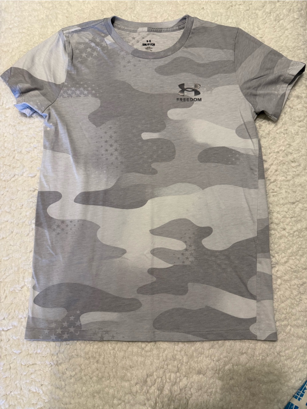 Under Armour Women's Gray Camo Short Sleeve Tee Size Small u